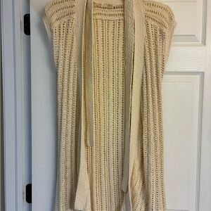 Old Navy Beige Open-Knit Cardigan